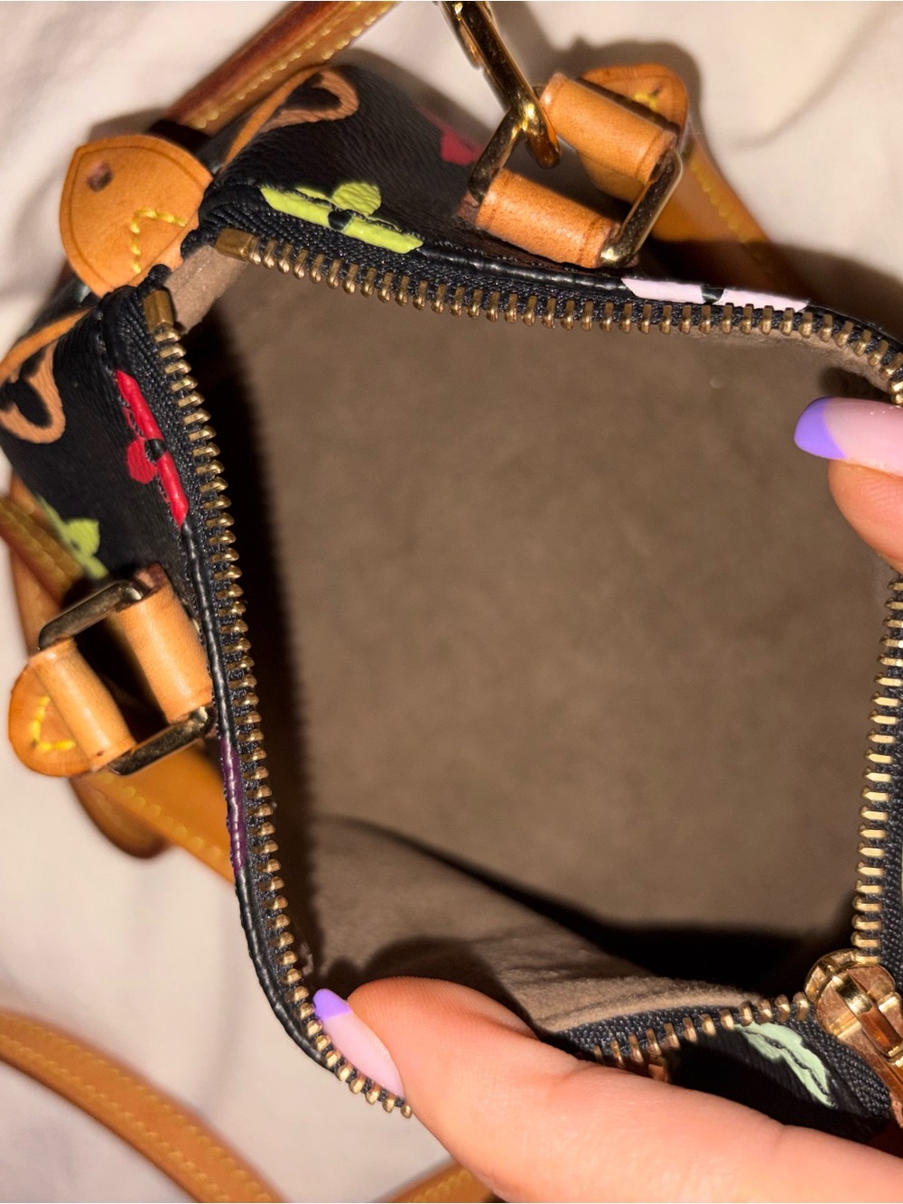 Louis Vuitton Vintage Murakami Multicolor Mini Nano Speedy with Shoulder Strap - Picture 8 of 9